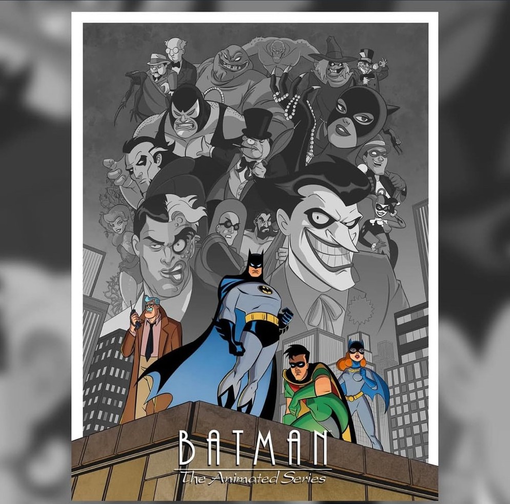 Batman the Animated Series B&W Artist Proof
